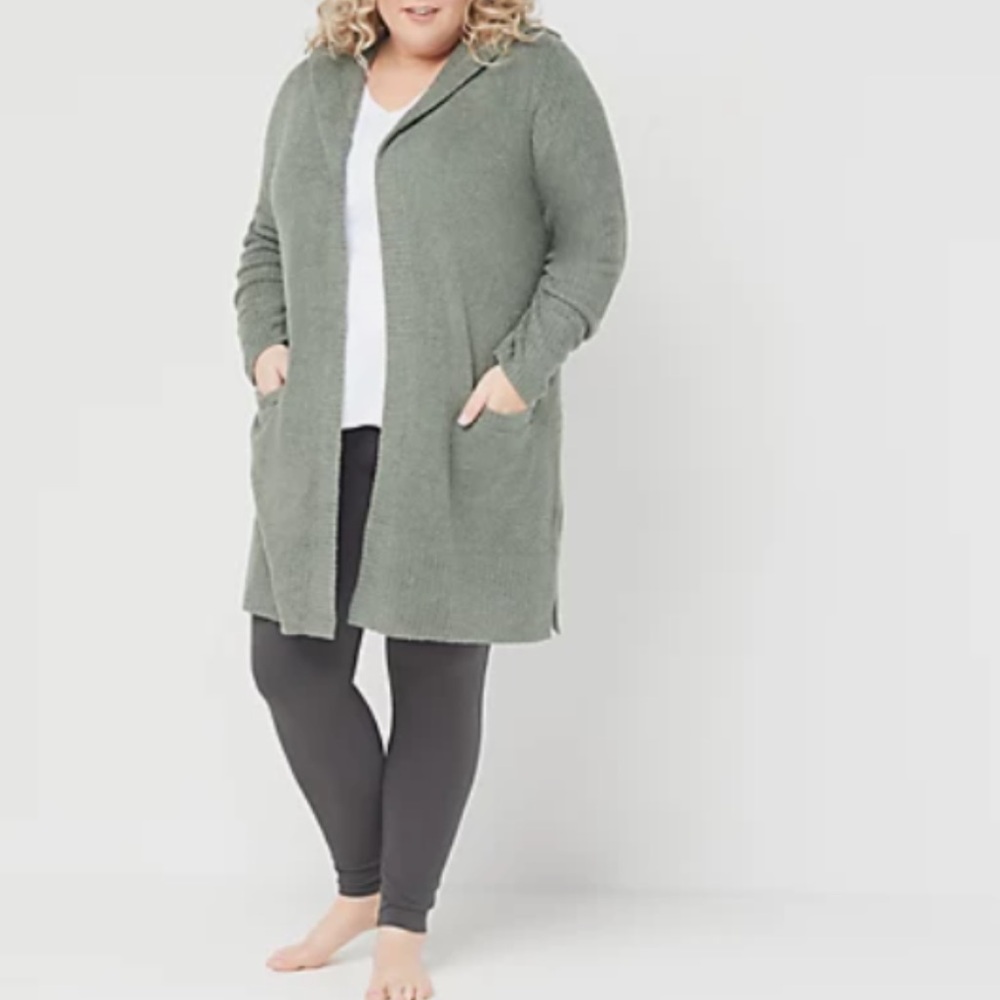 Cozy Green Hooded Cardigan